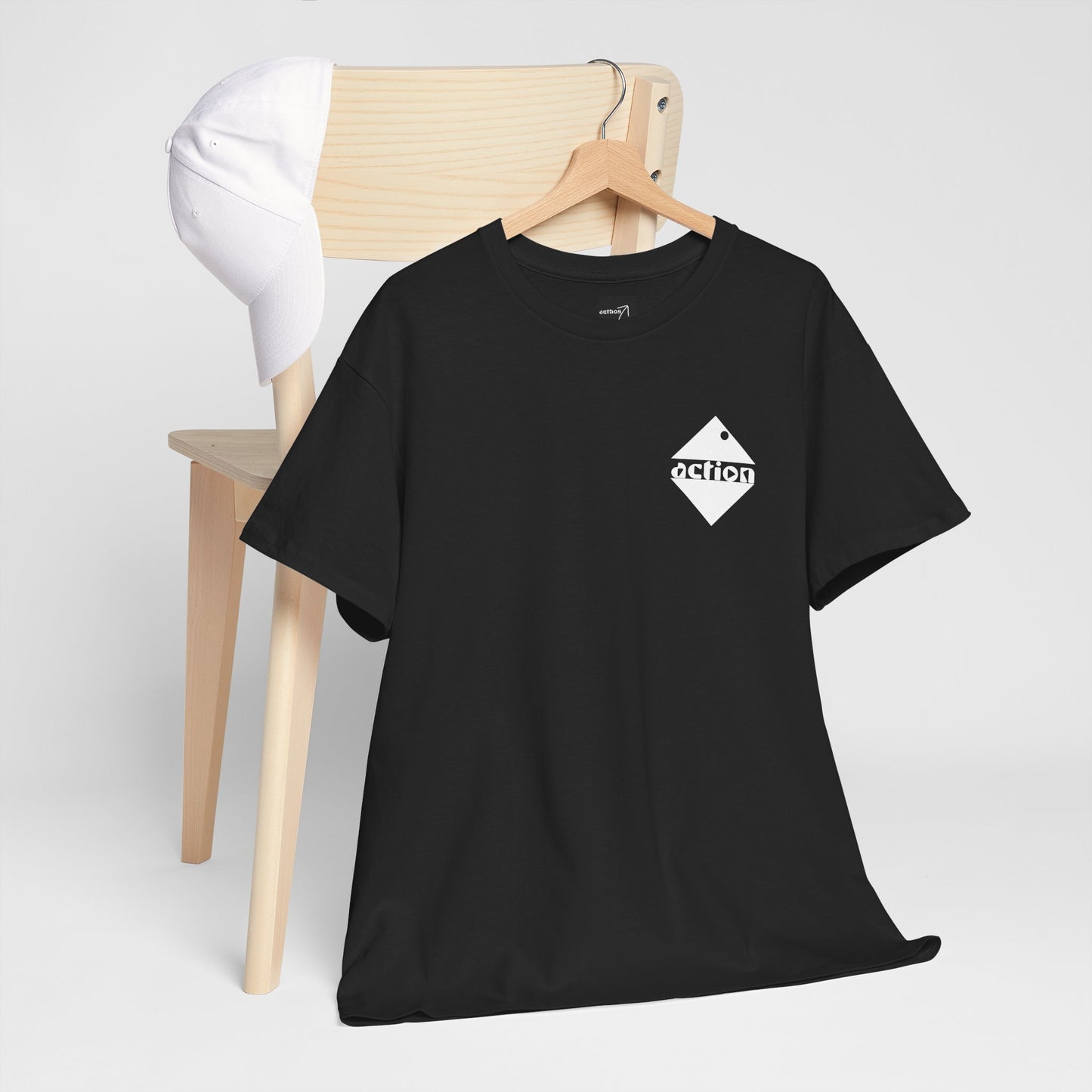 Action - Unisex Heavy Cotton Tee - Black - Aethos Clothing