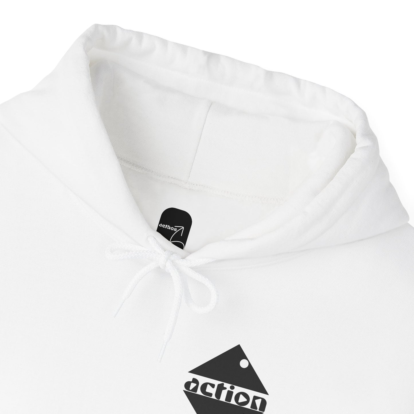 Action - Heavy Blend™ Hooded Sweatshirt - White - Aethos Clothing