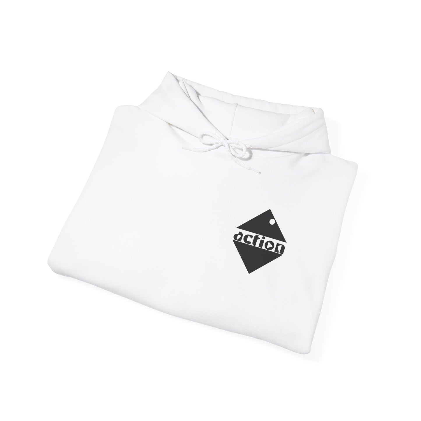 Action - Heavy Blend™ Hooded Sweatshirt - White - Aethos Clothing